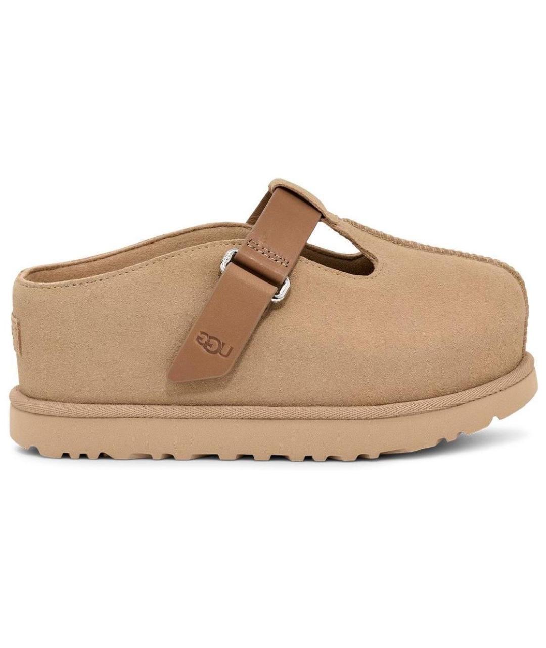 UGG AUSTRALIA Бежевые нубуковые мюли, фото 1