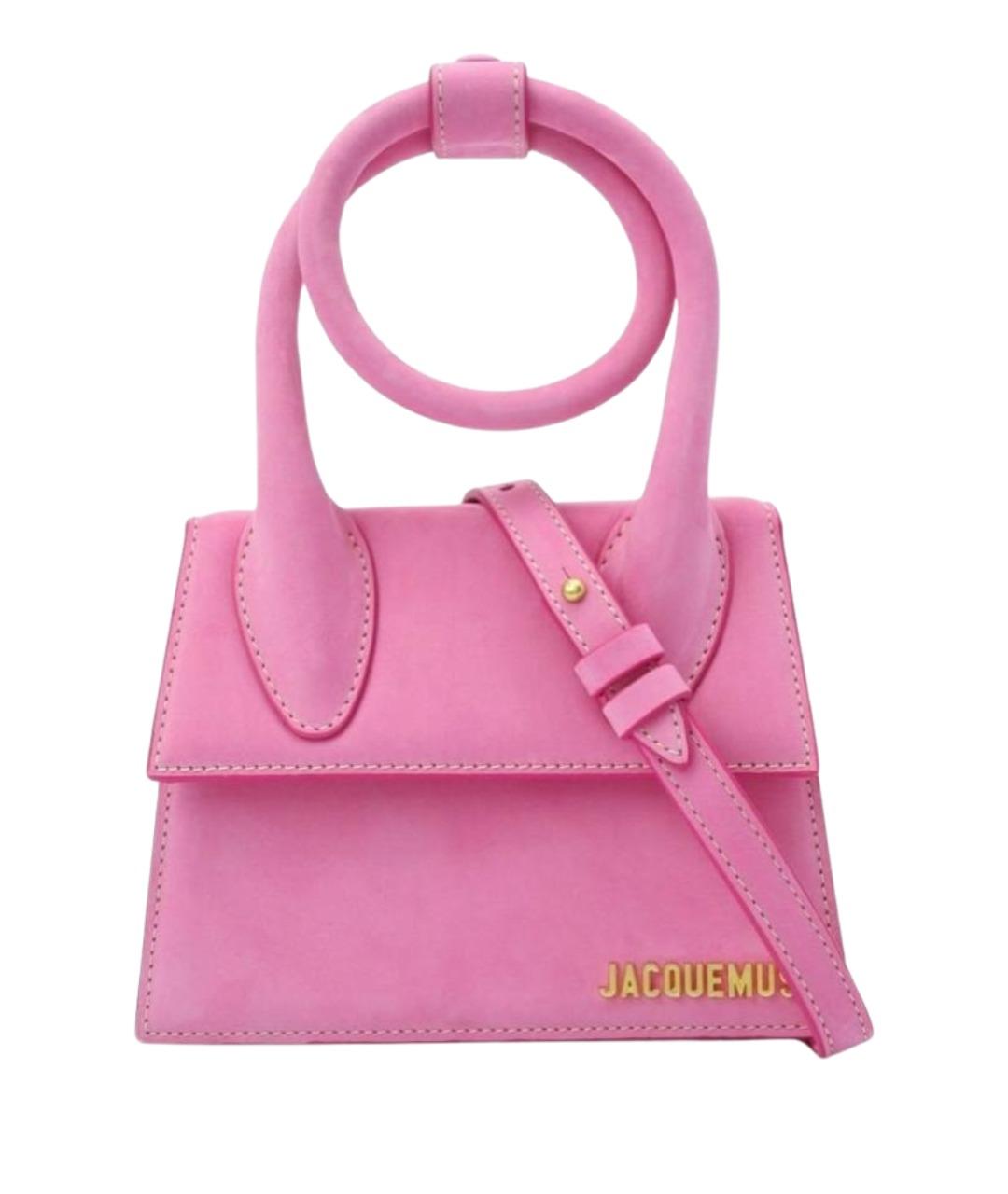 JACQUEMUS Розовая кожаная сумка через плечо, фото 1