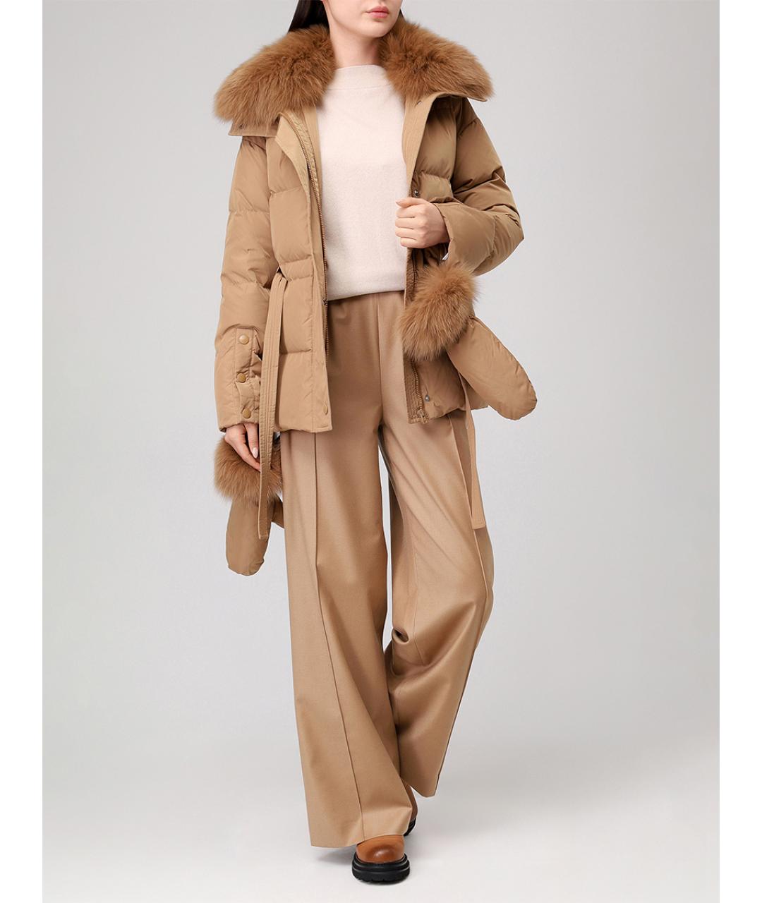 YVES SALOMON Бежевый пуховик, фото 2