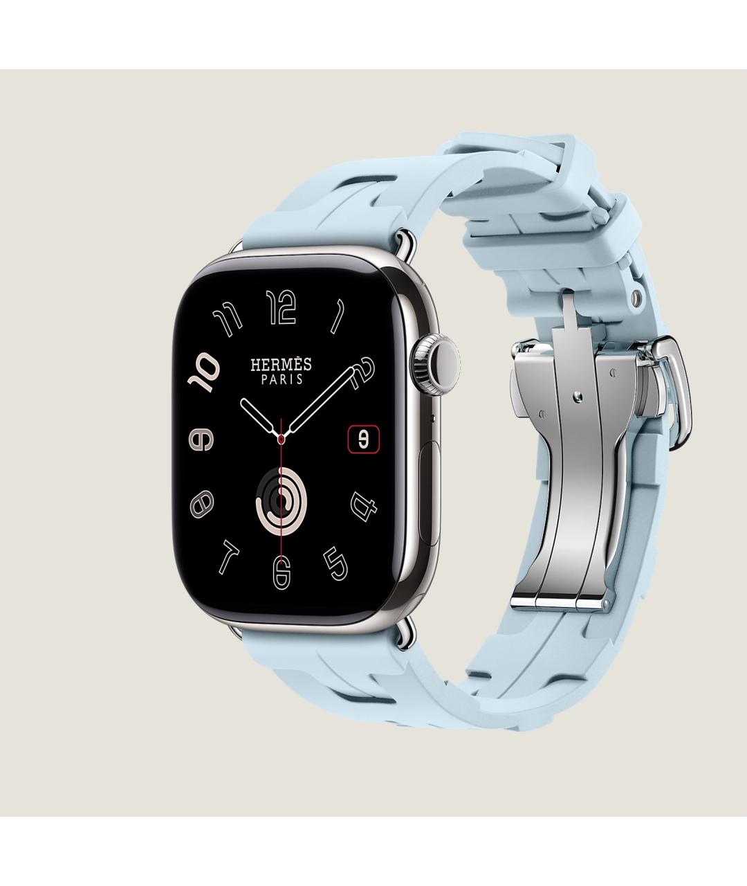 HERMES Серые титановые часы, фото 3