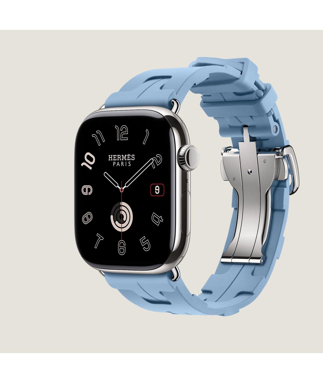 HERMES Серые титановые часы, фото 3