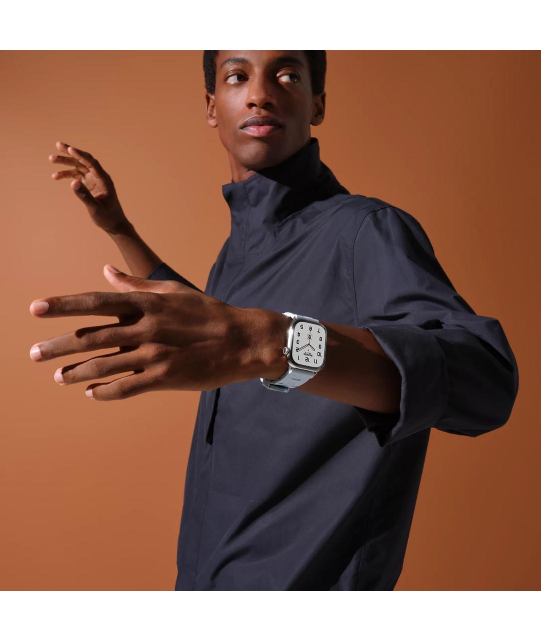 HERMES Серые титановые часы, фото 5