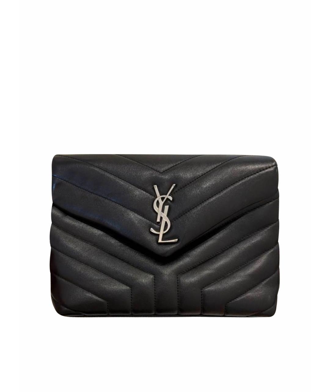 SAINT LAURENT Черная кожаная сумка через плечо, фото 1
