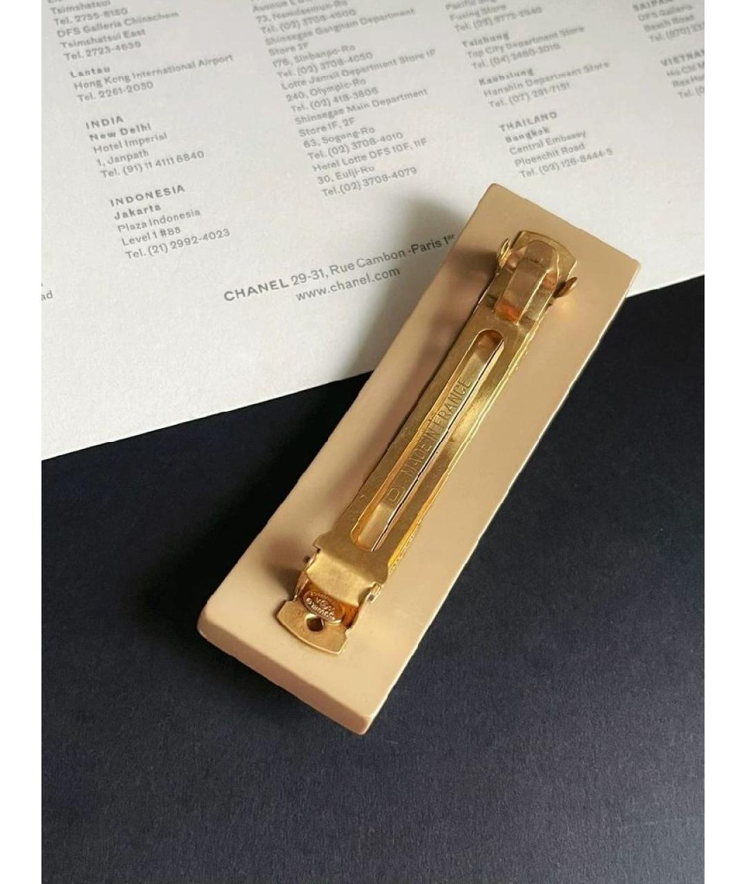 CHANEL Золотая заколка, фото 4