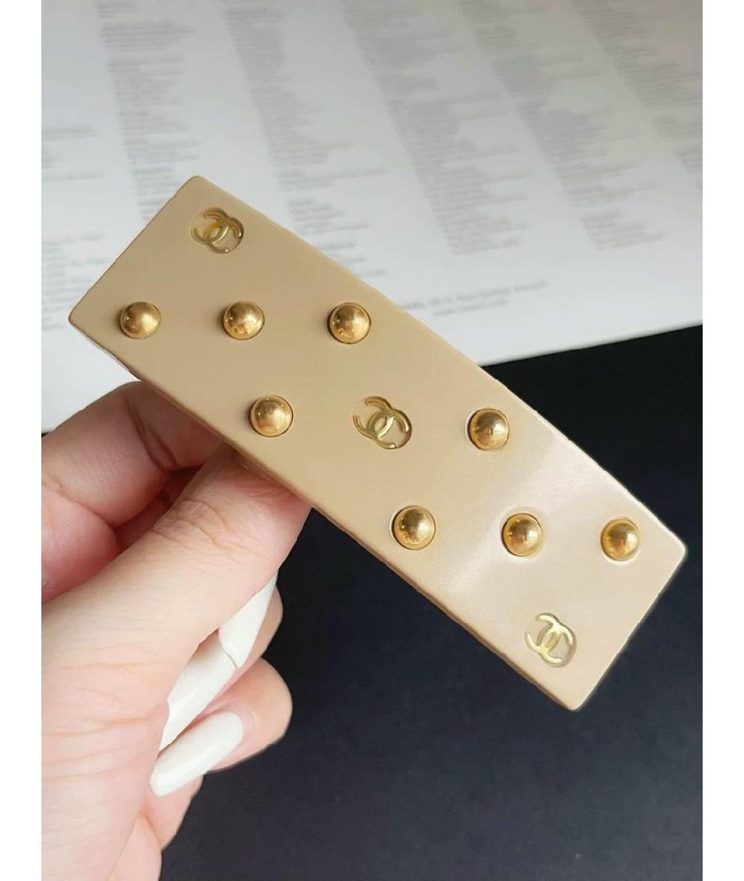 CHANEL Золотая заколка, фото 3