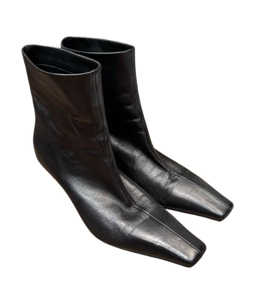 KHAITE Черные кожаные ботильоны, фото 1