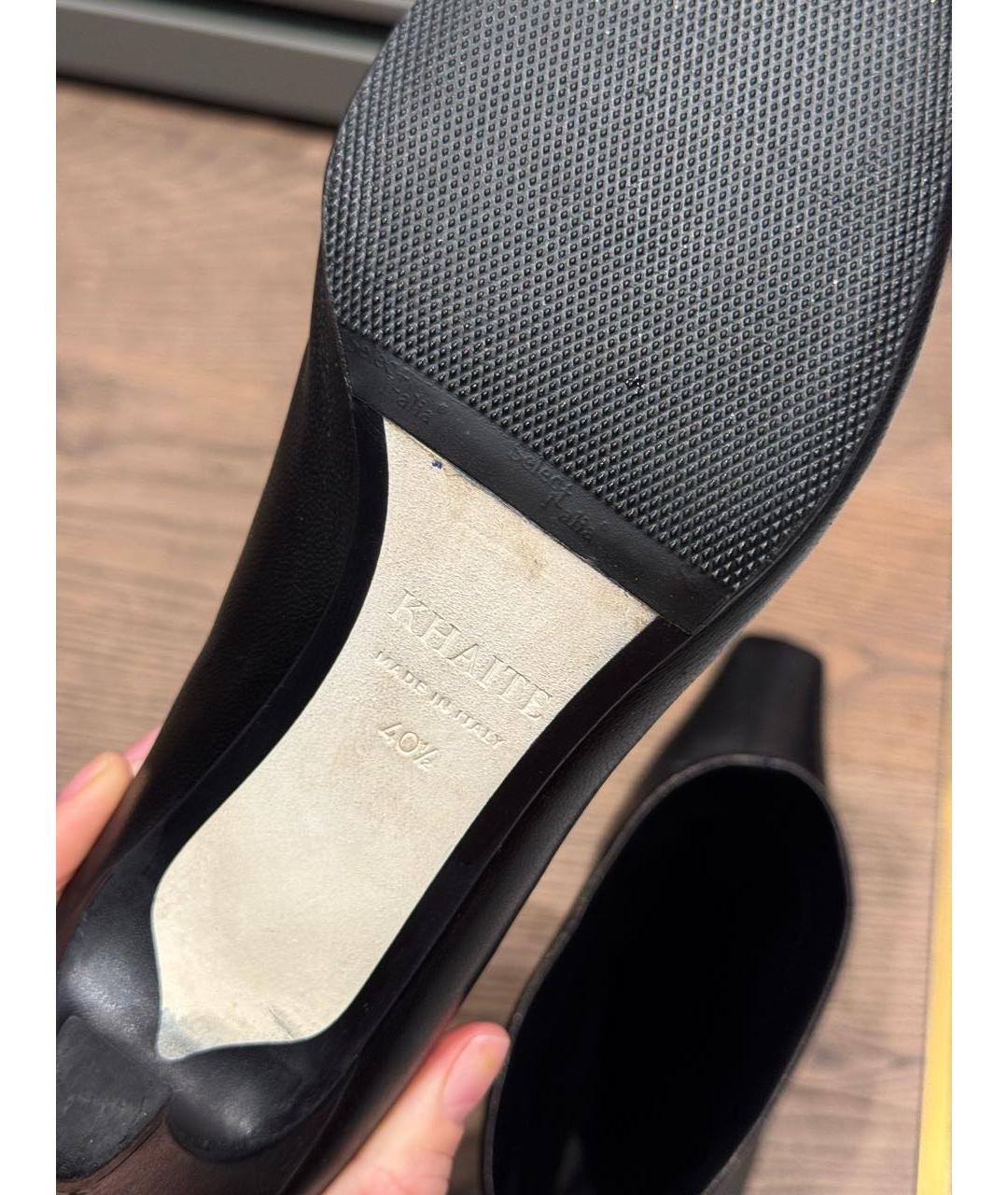 KHAITE Черные кожаные ботильоны, фото 4