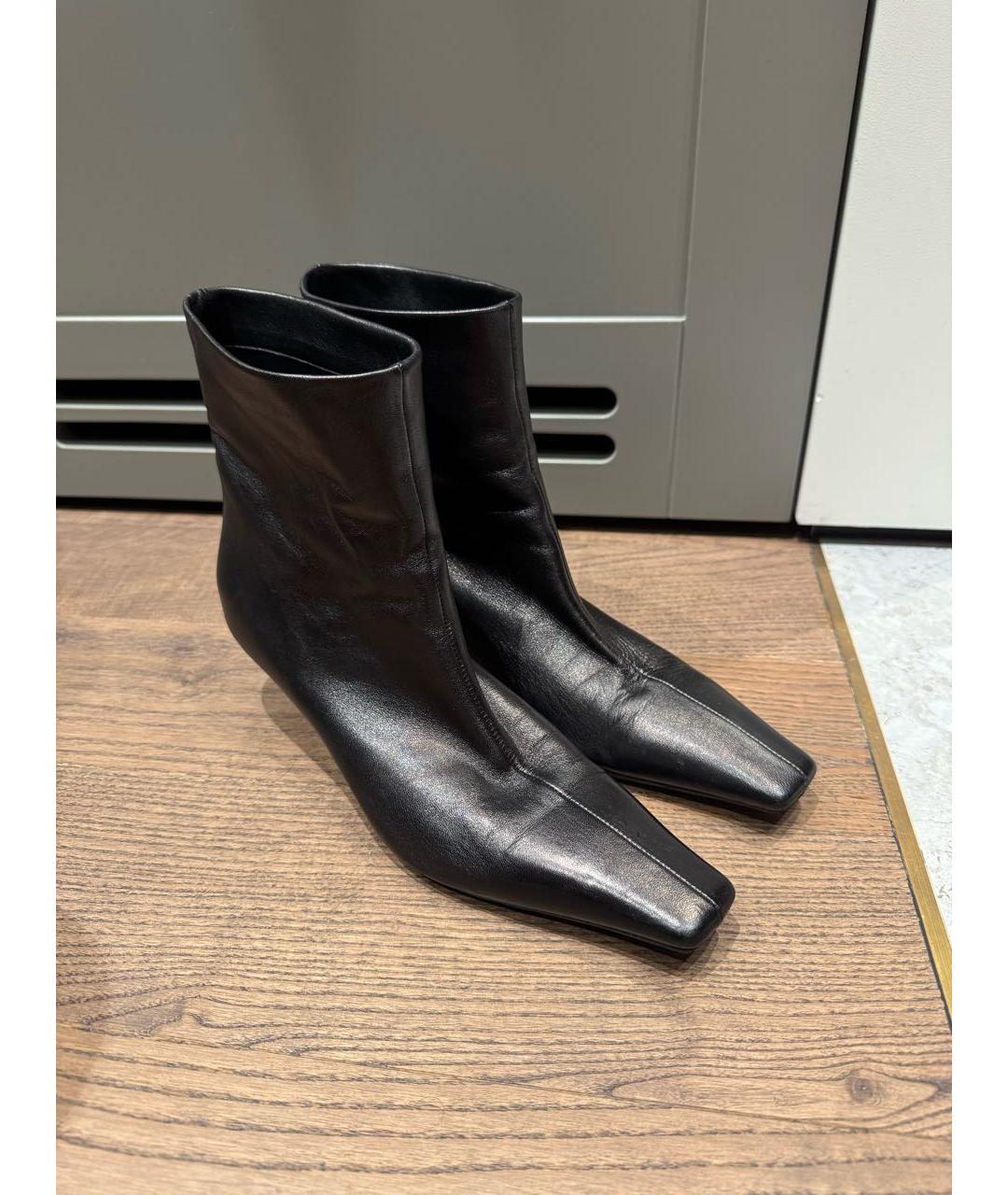 KHAITE Черные кожаные ботильоны, фото 5