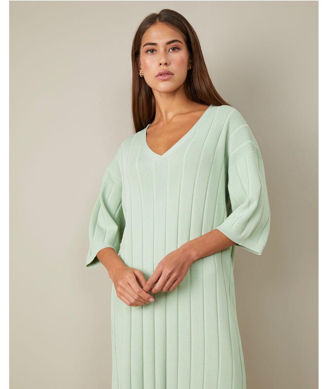 12 STOREEZ Зеленые вискозное повседневное платье, фото 4