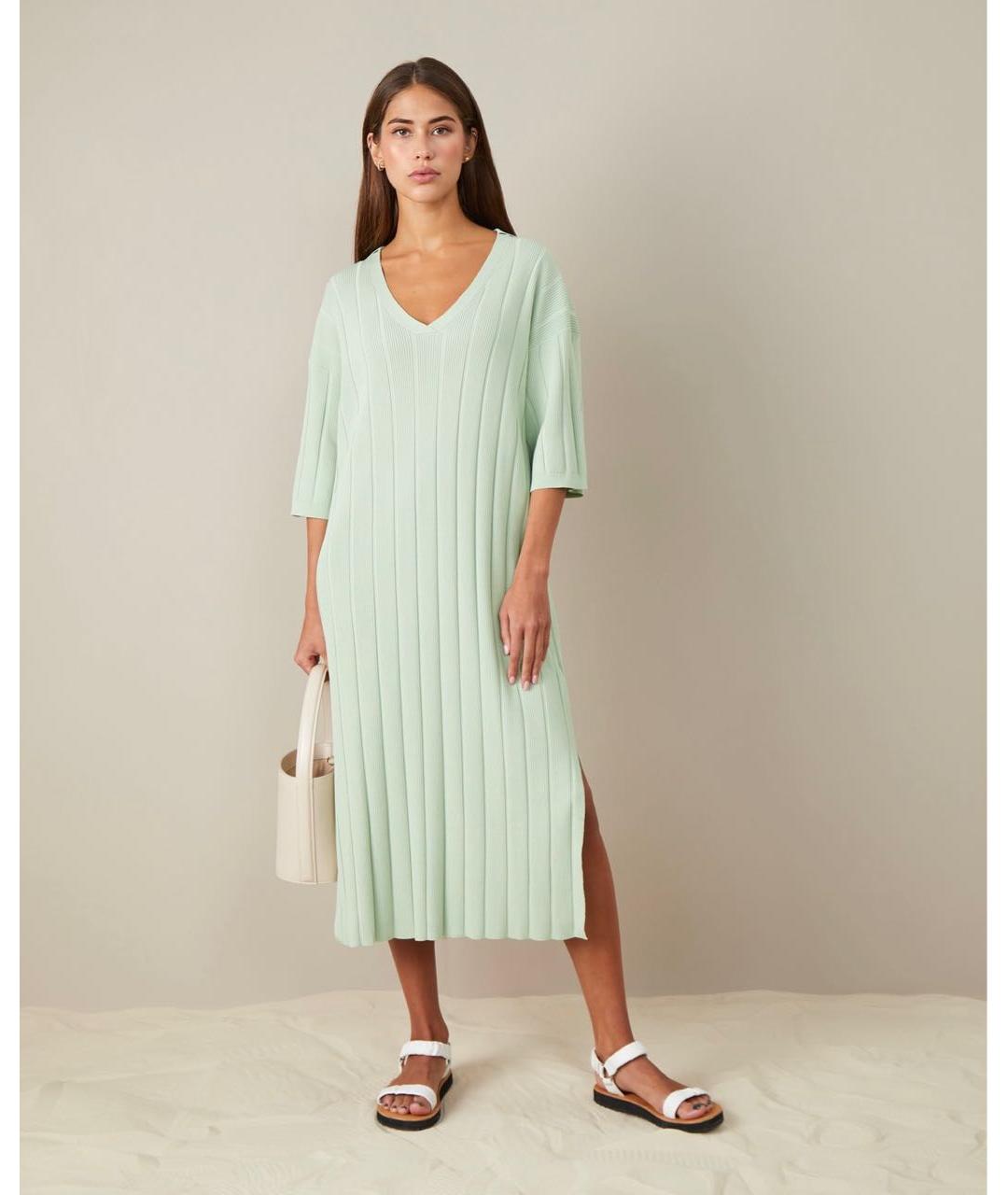 12 STOREEZ Зеленые вискозное повседневное платье, фото 2