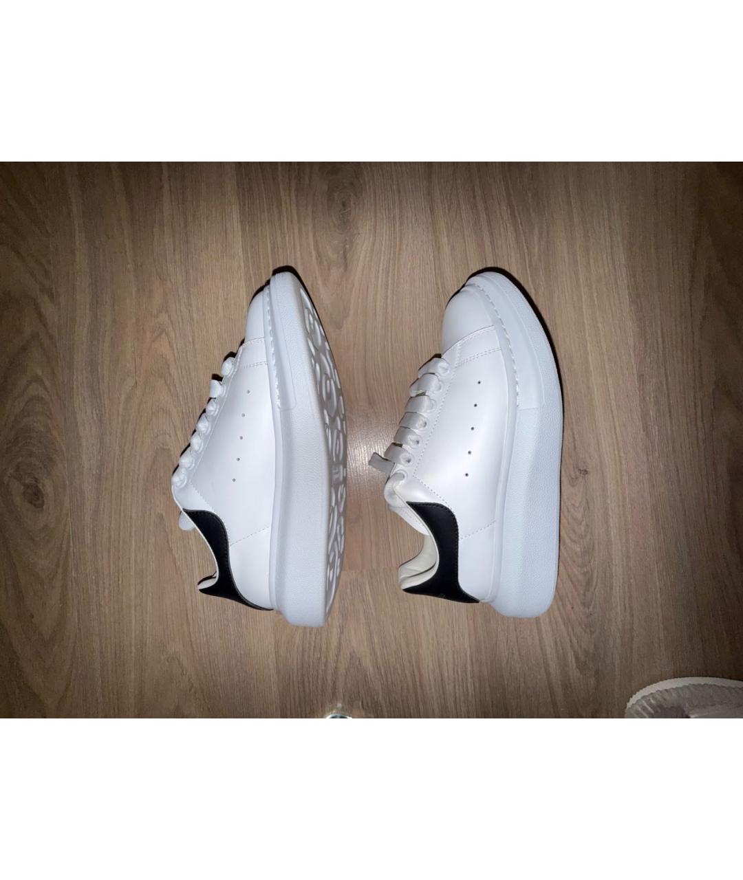 ALEXANDER MCQUEEN Белые кожаные кеды, фото 4