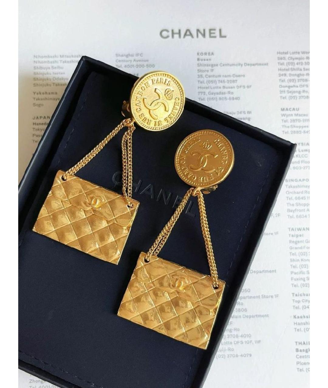 CHANEL Золотые клипсы, фото 5