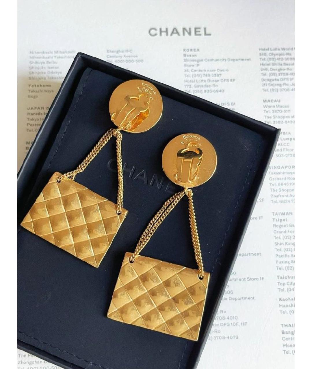 CHANEL Золотые клипсы, фото 2