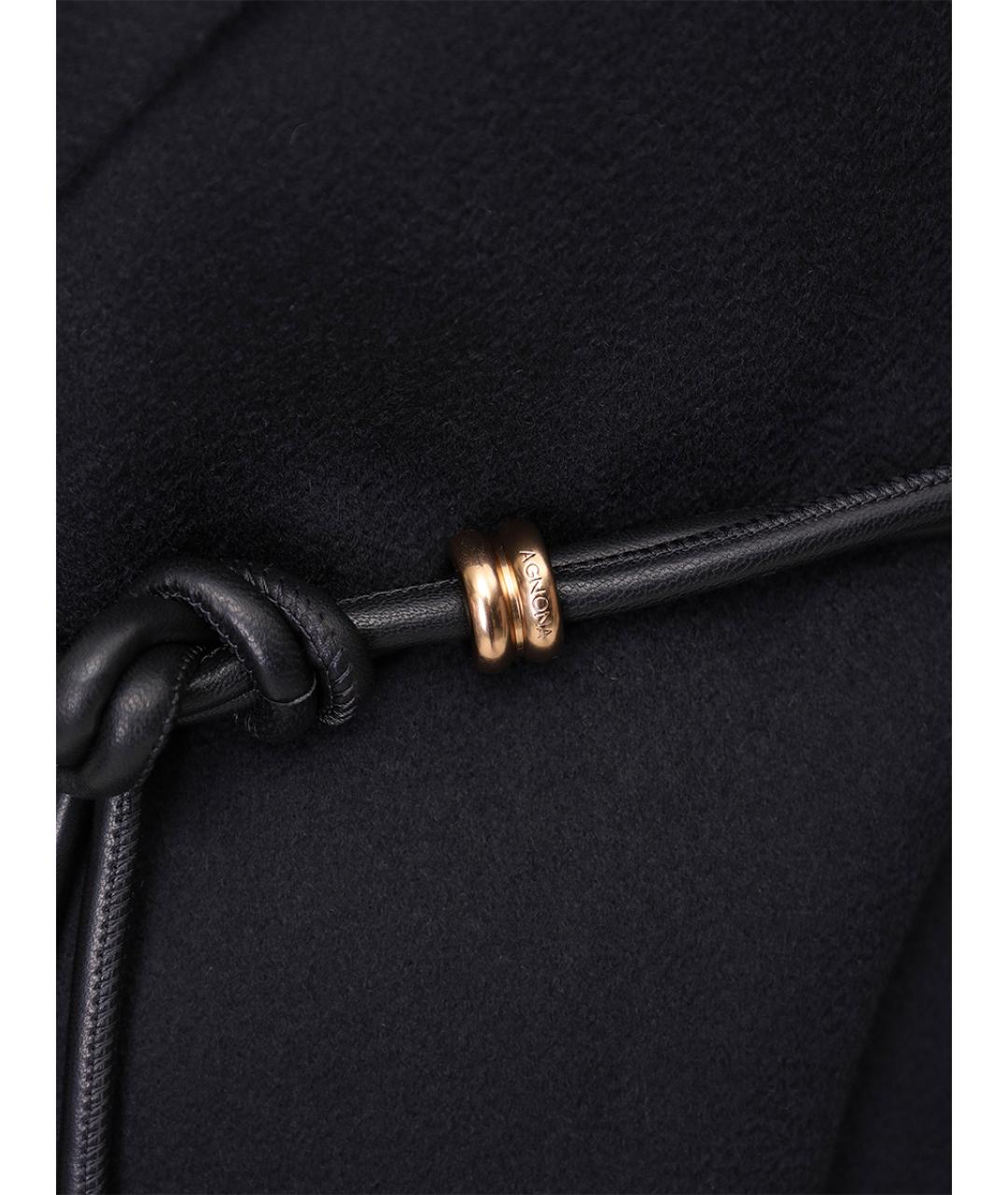 AGNONA Черное кашемировое пальто, фото 6
