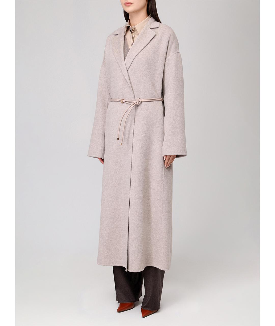 AGNONA Серое пальто, фото 4