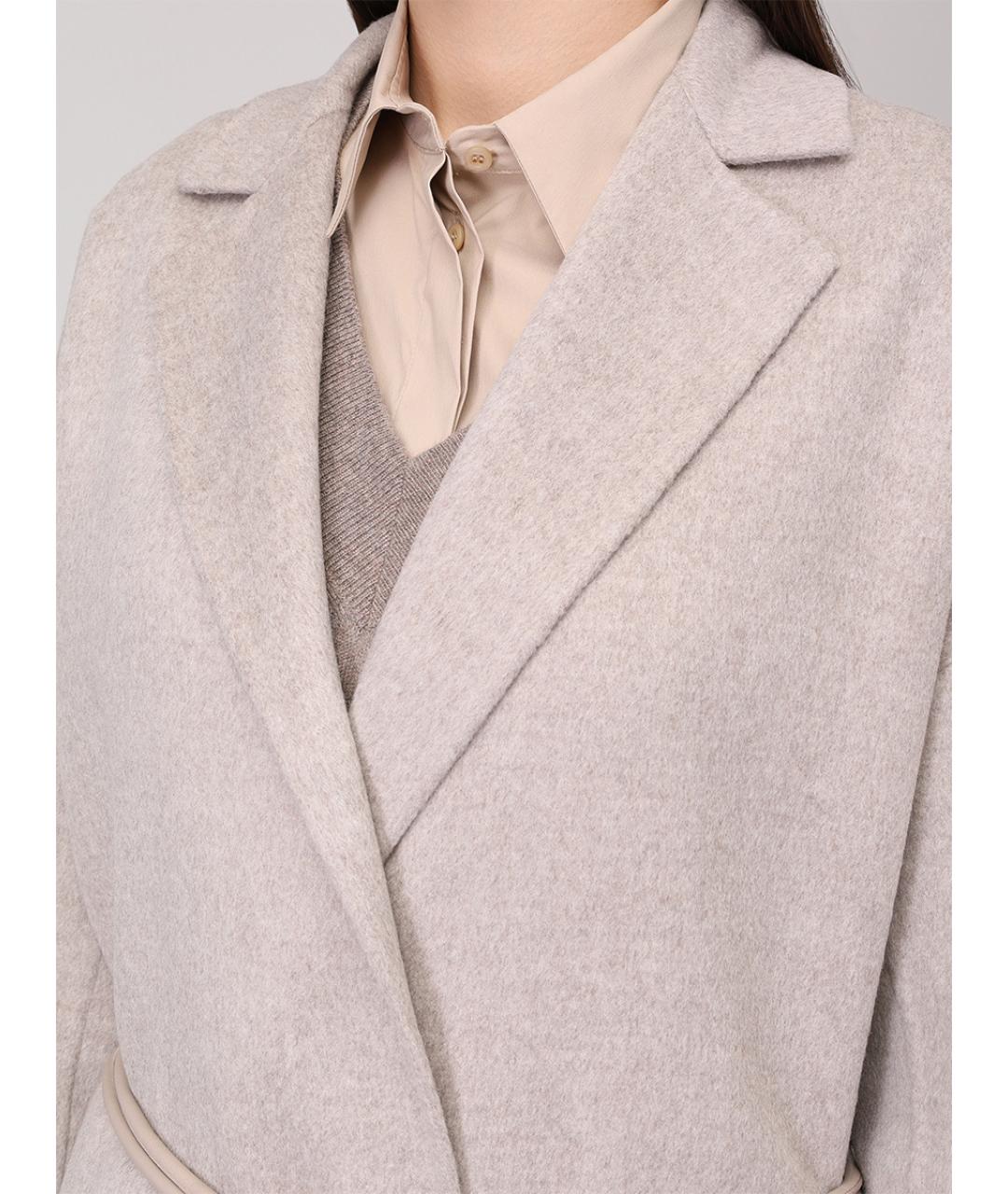 AGNONA Серое пальто, фото 5