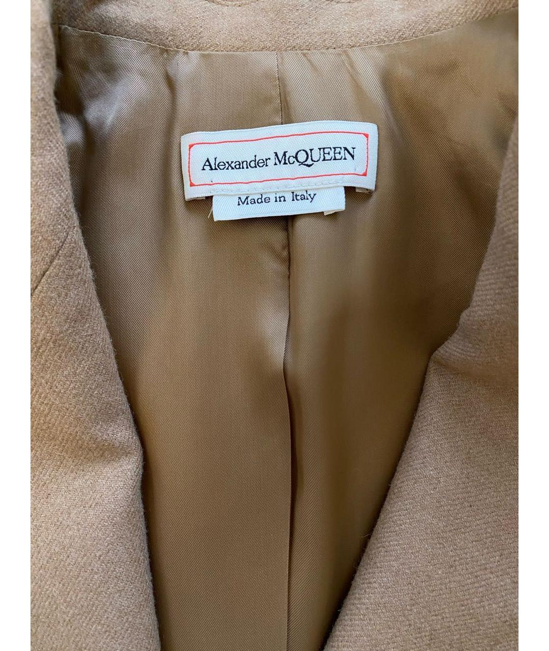 ALEXANDER MCQUEEN Коричневый шерстяной жакет/пиджак, фото 5