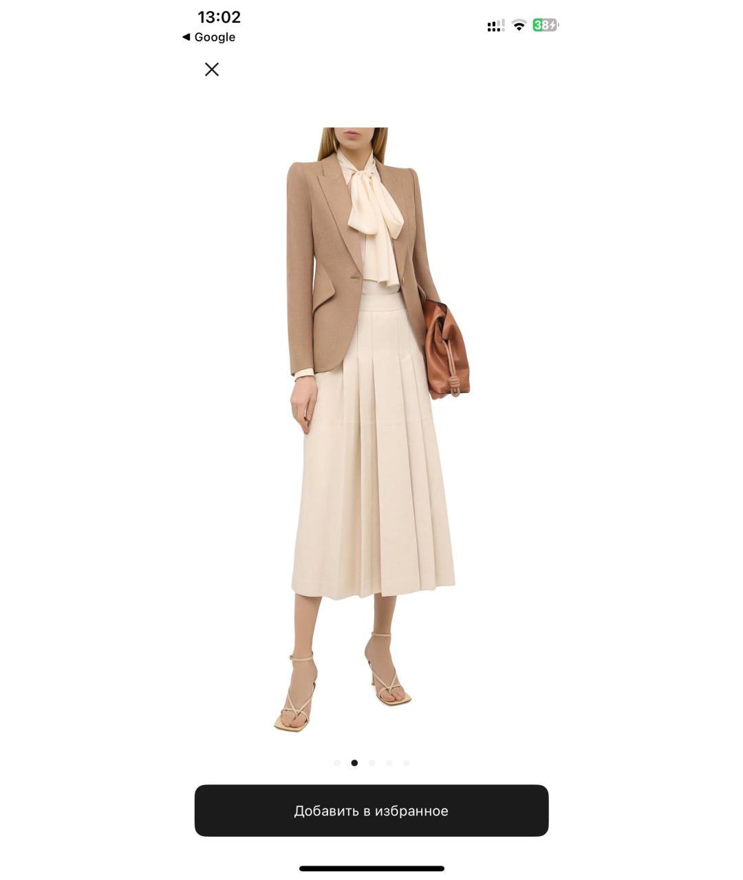 ALEXANDER MCQUEEN Коричневый шерстяной жакет/пиджак, фото 8