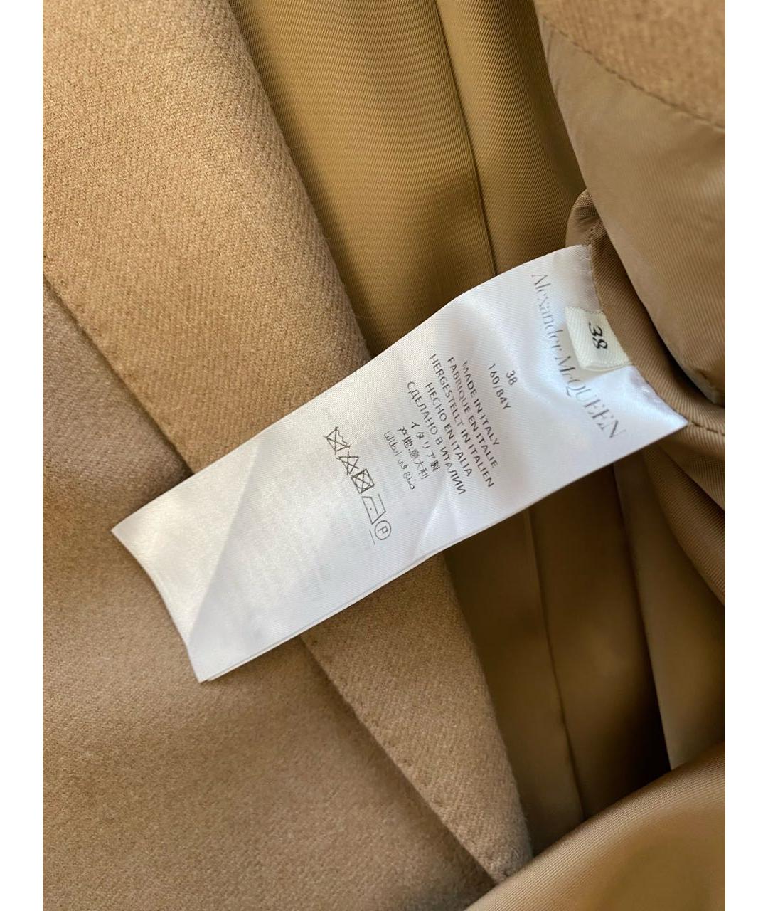 ALEXANDER MCQUEEN Коричневый шерстяной жакет/пиджак, фото 6