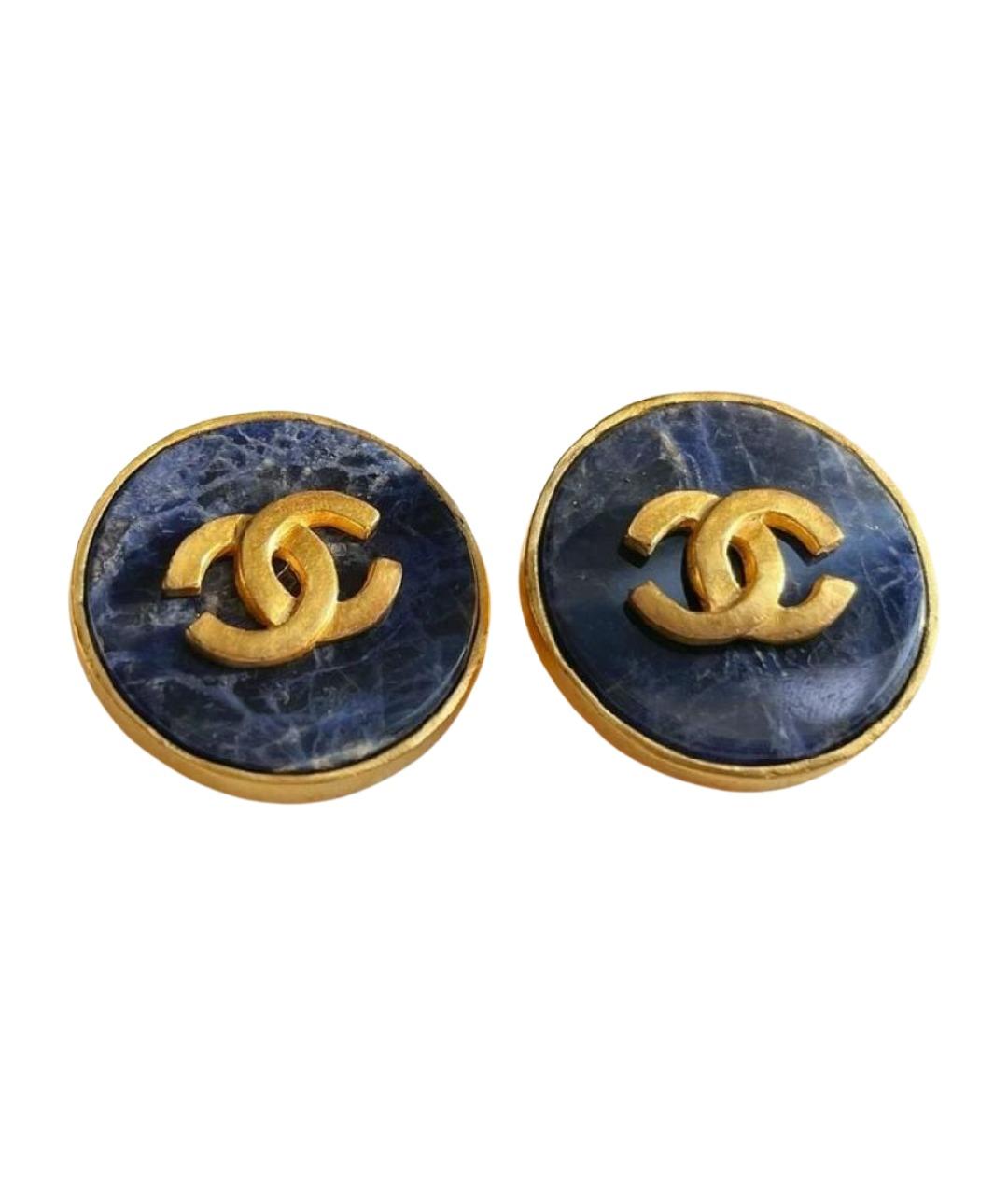 CHANEL Синие клипсы, фото 1