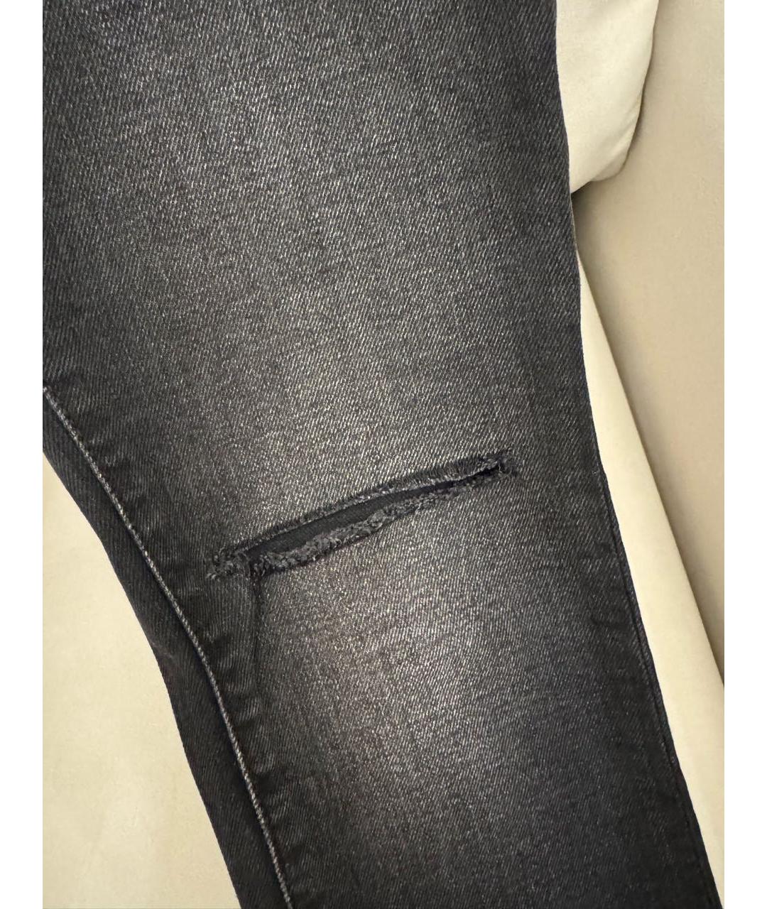 SAINT LAURENT Синие хлопковые прямые джинсы, фото 4