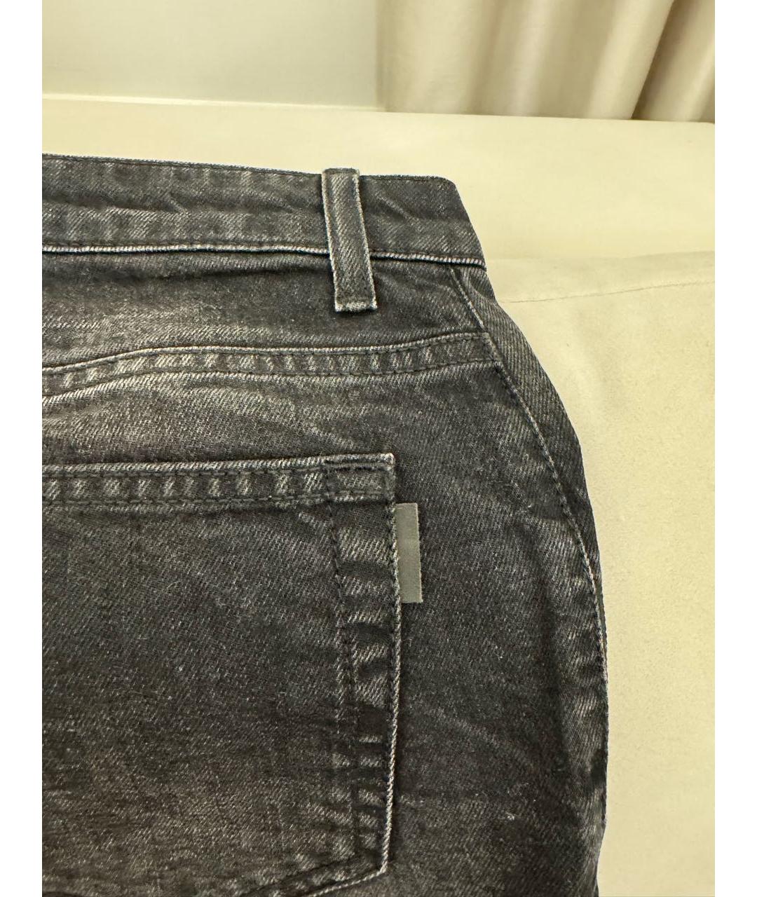 SAINT LAURENT Синие хлопковые прямые джинсы, фото 5