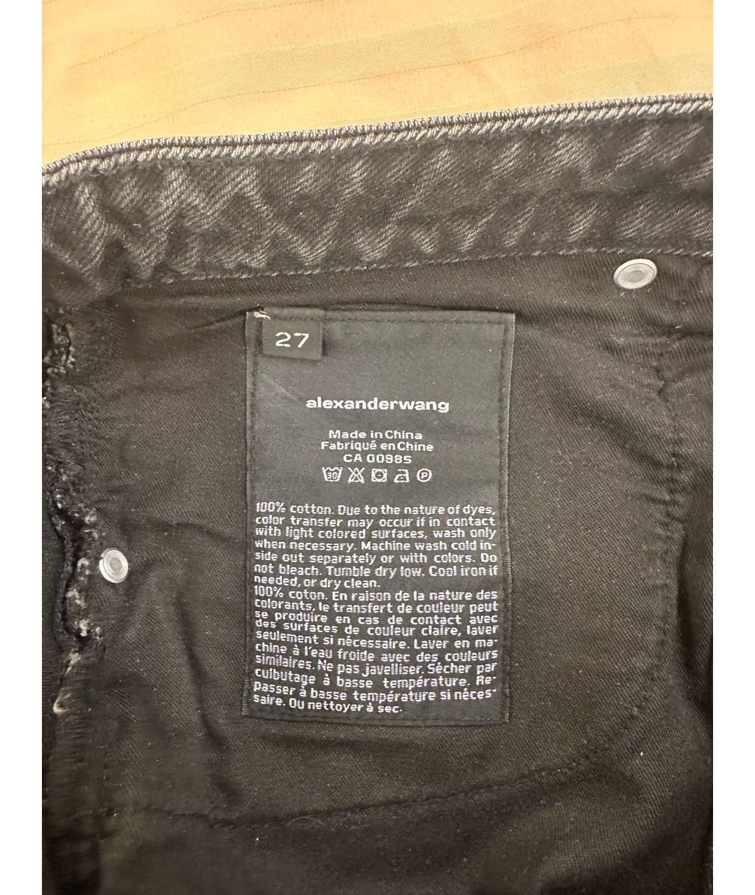 ALEXANDER WANG Черные деним шорты, фото 4