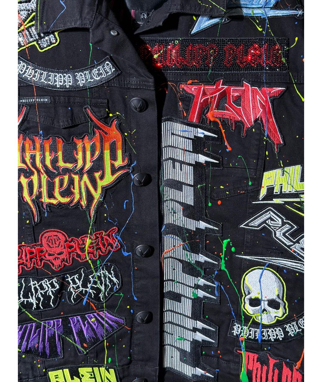 PHILIPP PLEIN Черный хлопковый жилет, фото 7