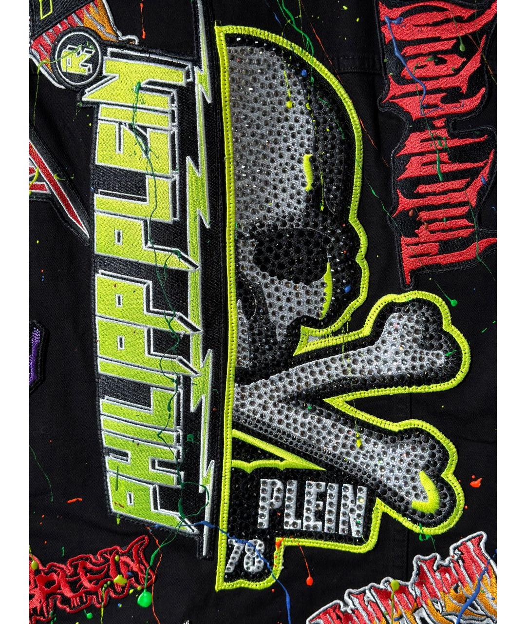 PHILIPP PLEIN Черный хлопковый жилет, фото 4