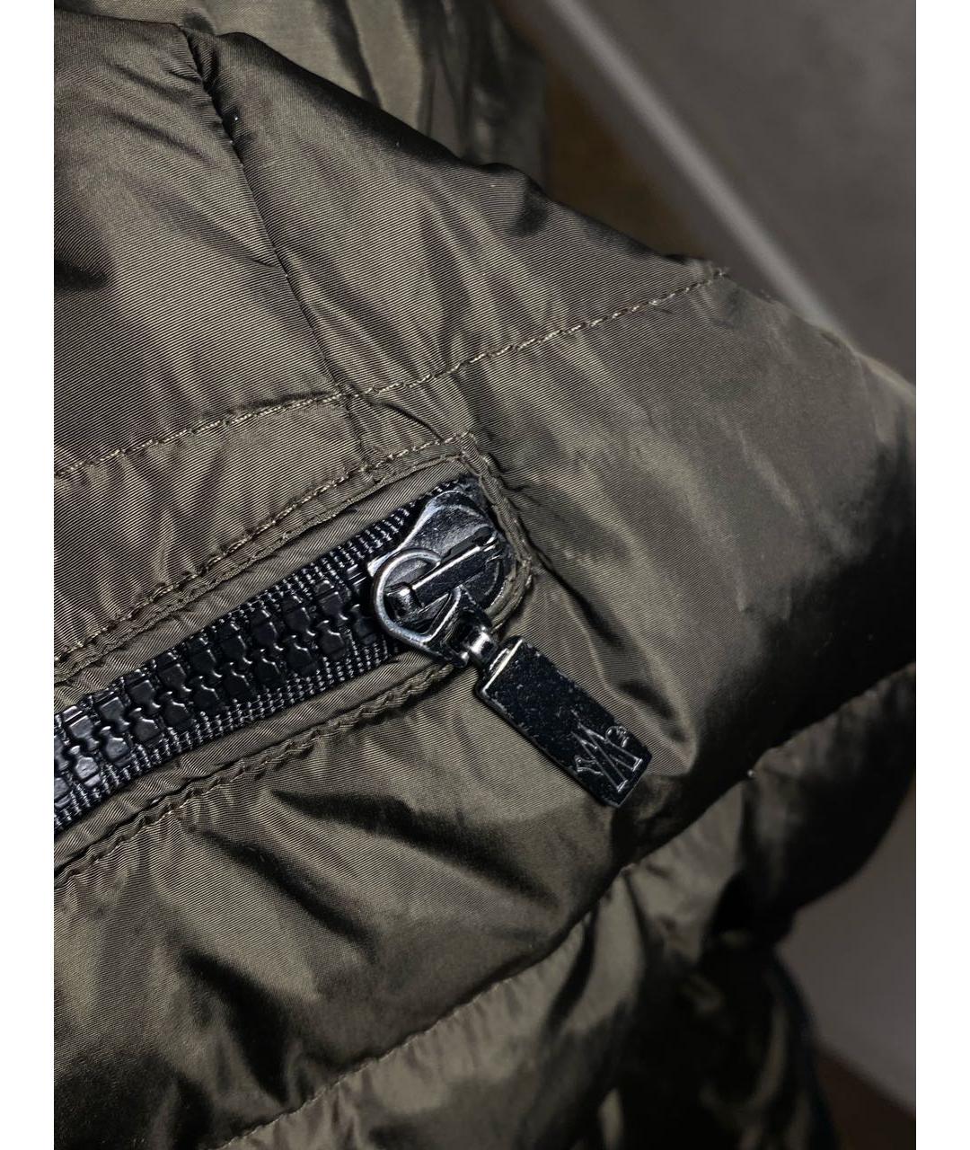 MONCLER Зеленая полиамидовая куртка, фото 8