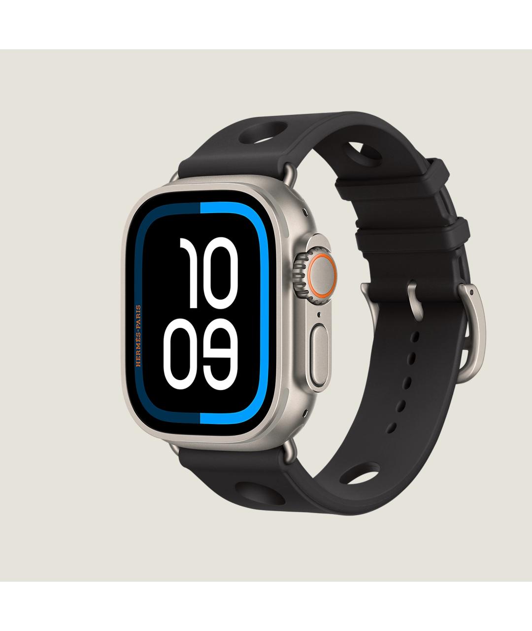 HERMES Серые титановые часы, фото 2