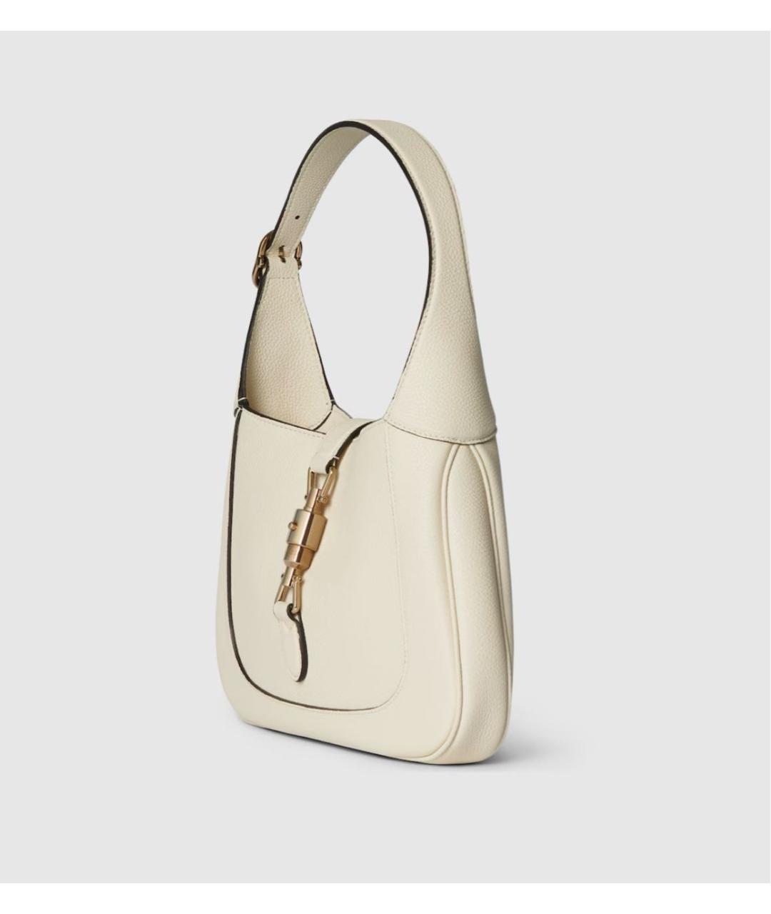 GUCCI Белая кожаная сумка с короткими ручками, фото 2