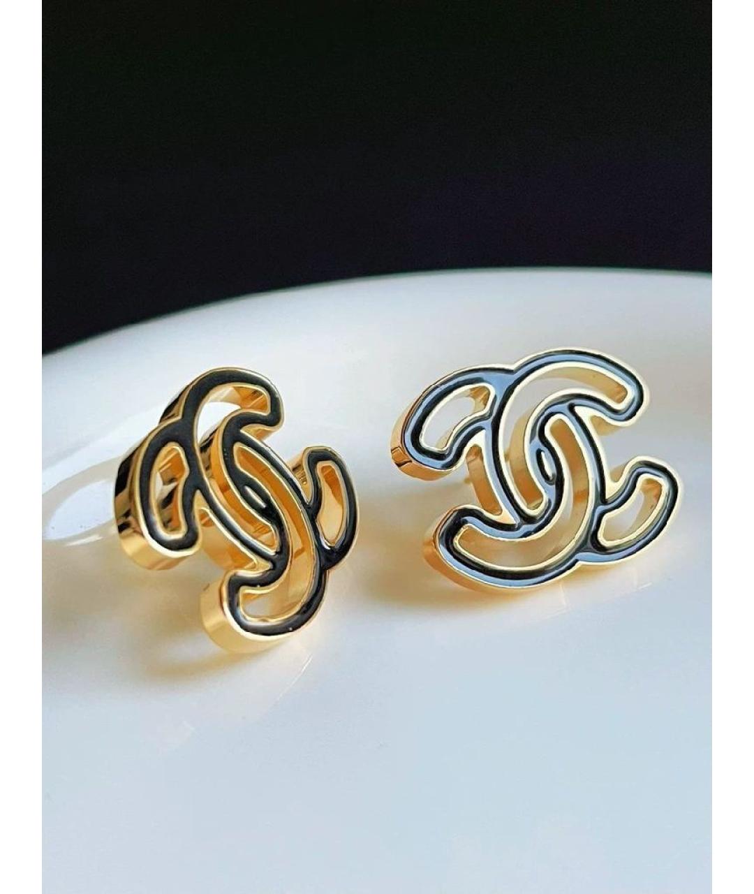 CHANEL Золотые серьги, фото 2