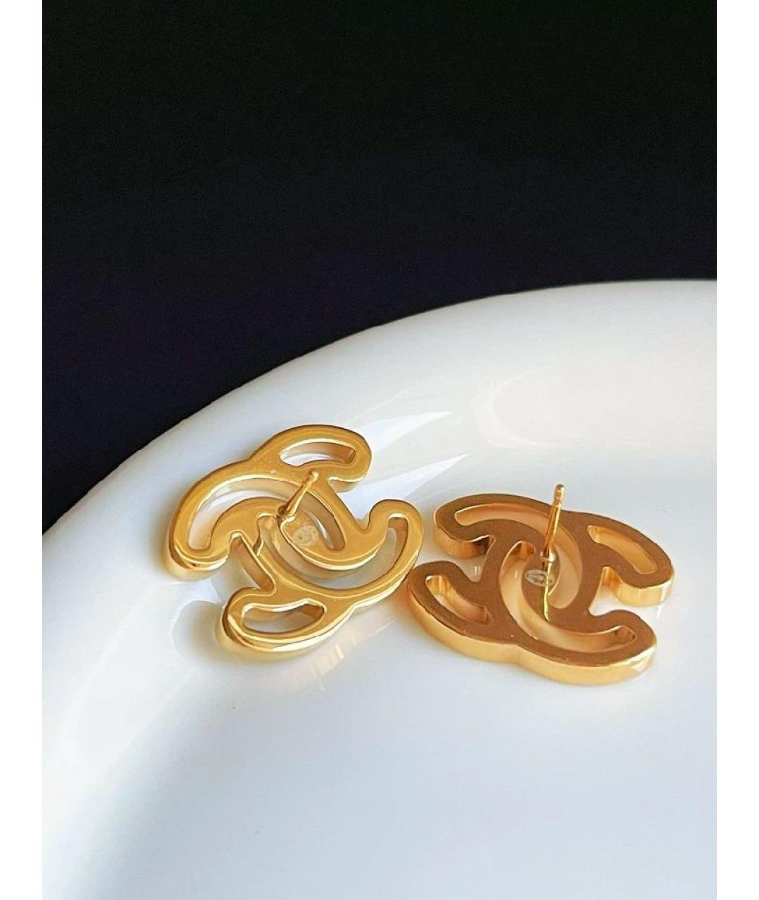 CHANEL Золотые серьги, фото 3