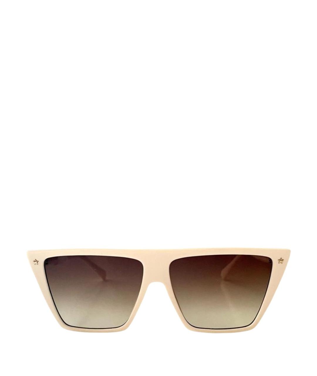 CHIARA FERRAGNI Бежевые пластиковые солнцезащитные очки, фото 1