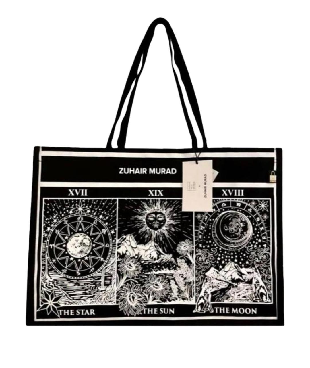 ZUHAIR MURAD Черная тканевая сумка тоут, фото 8
