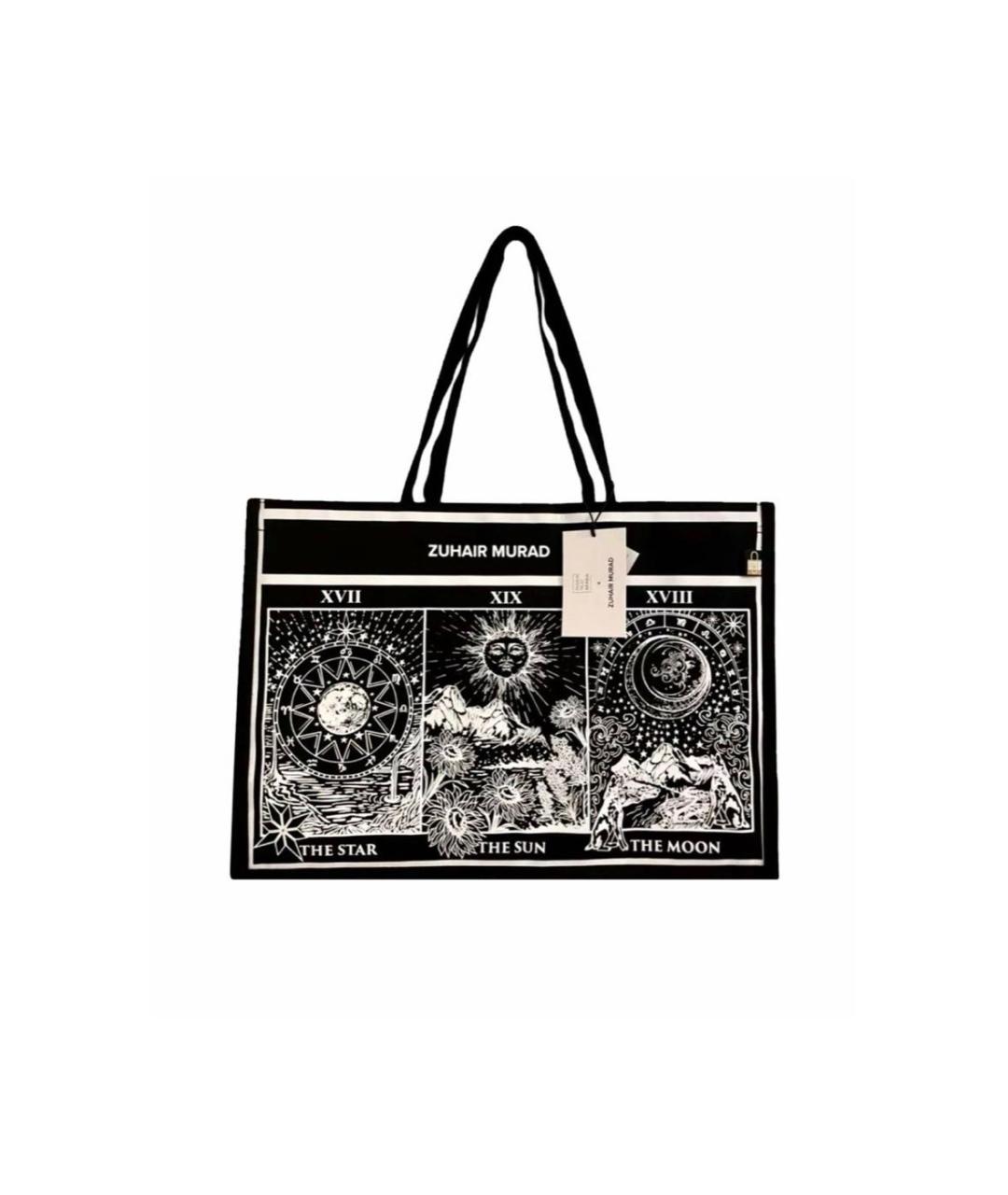 ZUHAIR MURAD Черная тканевая сумка тоут, фото 7