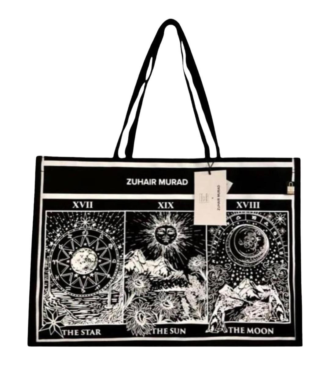 ZUHAIR MURAD Черная тканевая сумка тоут, фото 1