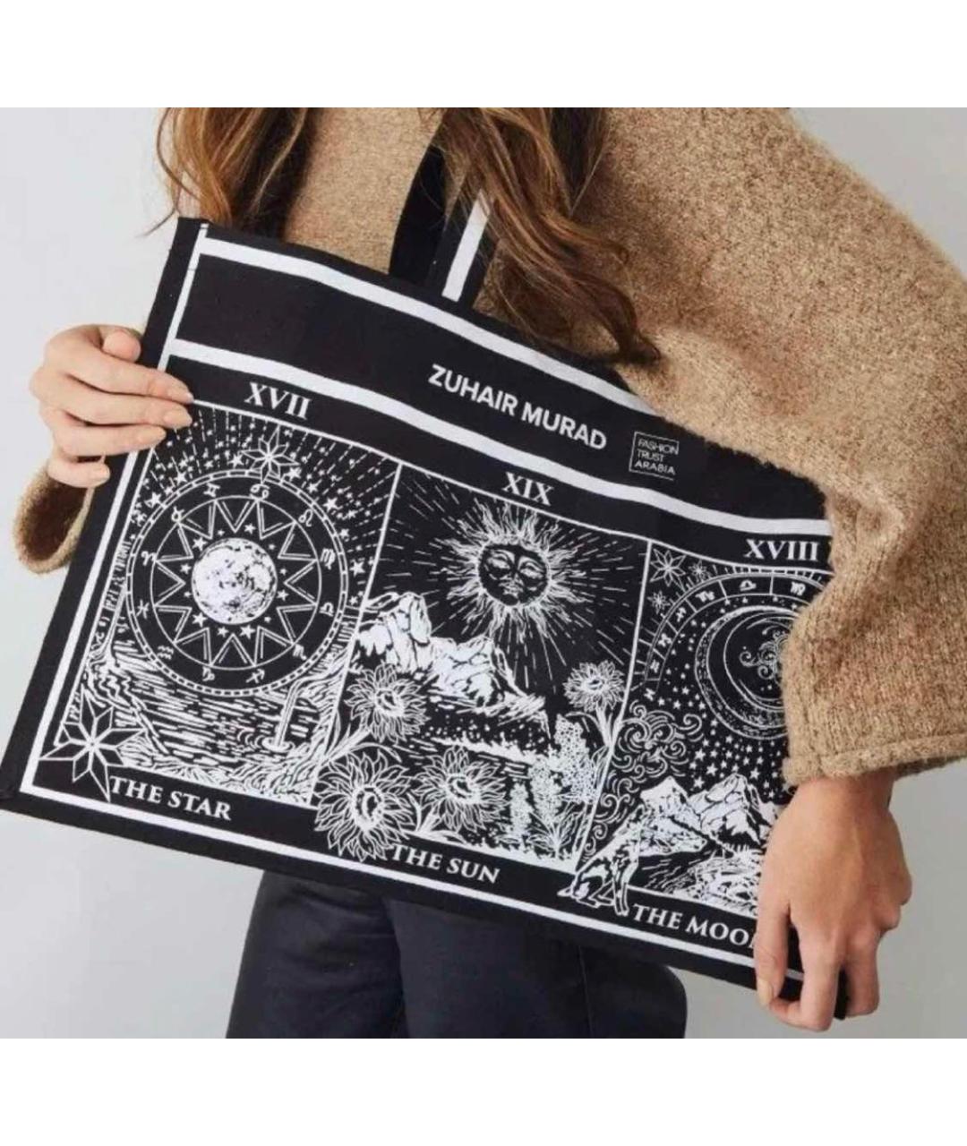 ZUHAIR MURAD Черная тканевая сумка тоут, фото 4