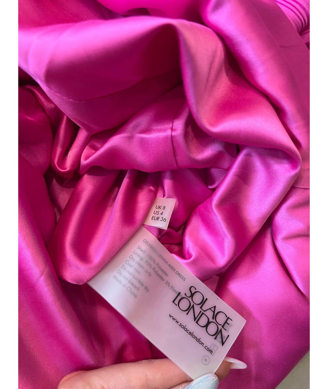 SOLACE LONDON Фуксия платье, фото 5