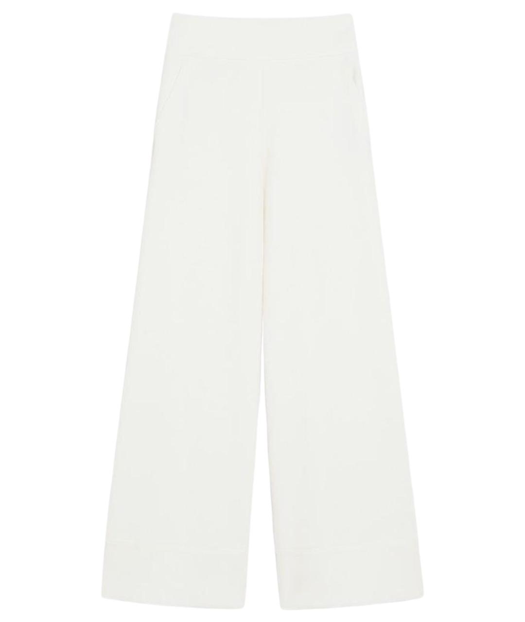 MAX MARA Белые полиамидовые брюки широкие, фото 1