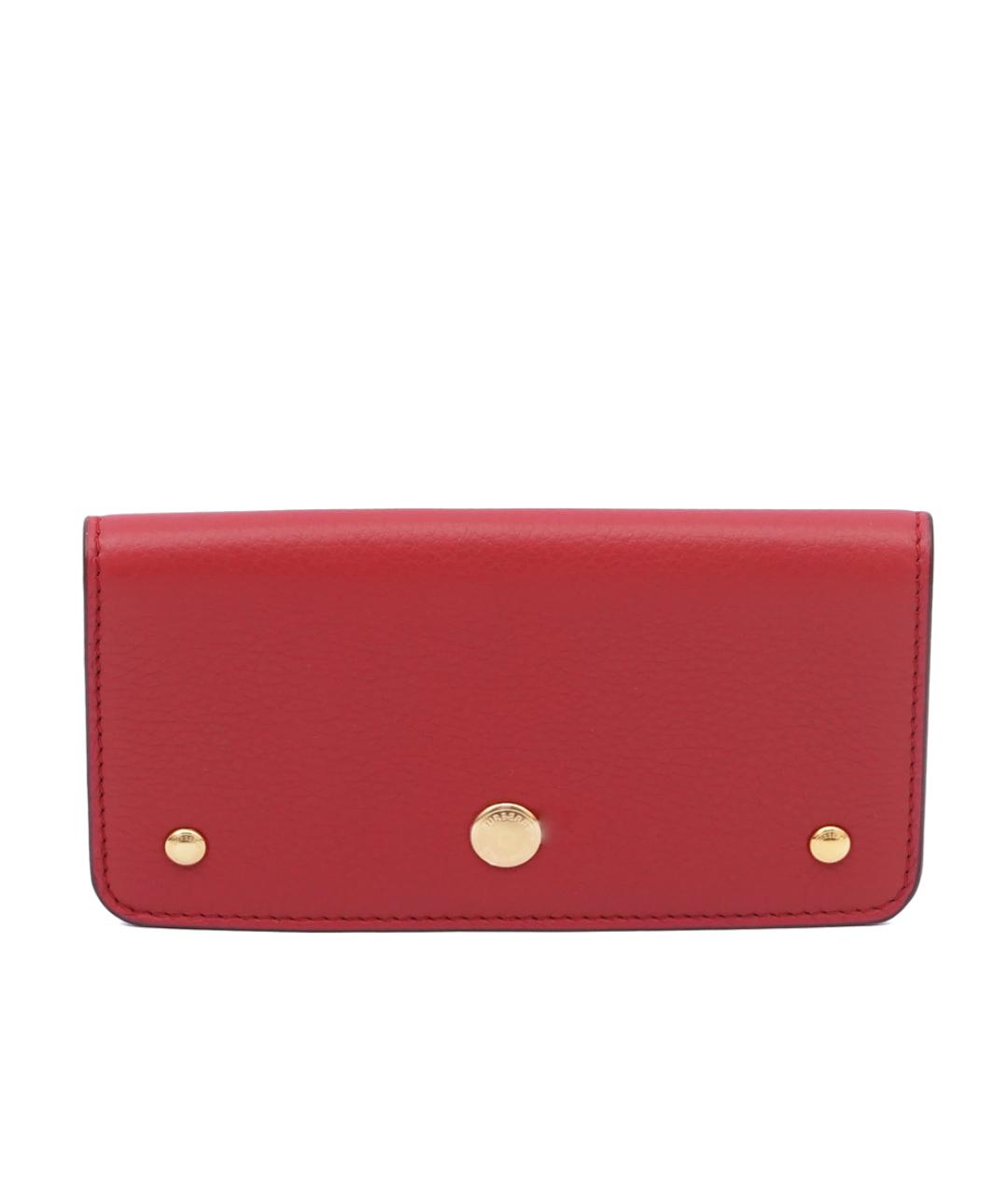 BURBERRY Красный кожаный кошелек, фото 1