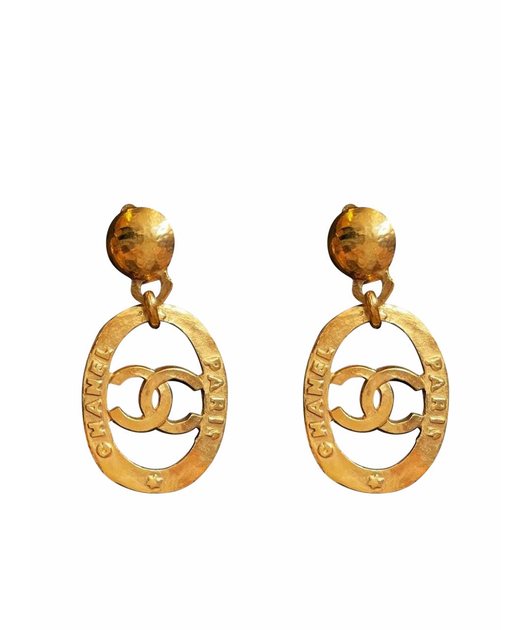 CHANEL Золотые клипсы, фото 1