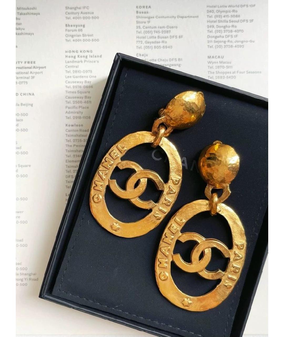 CHANEL Золотые клипсы, фото 4