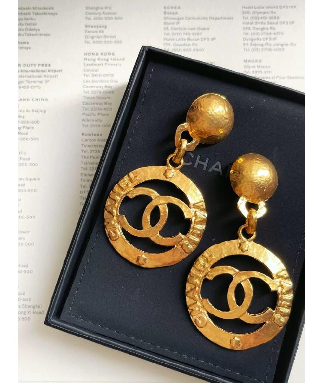 CHANEL Золотые клипсы, фото 2