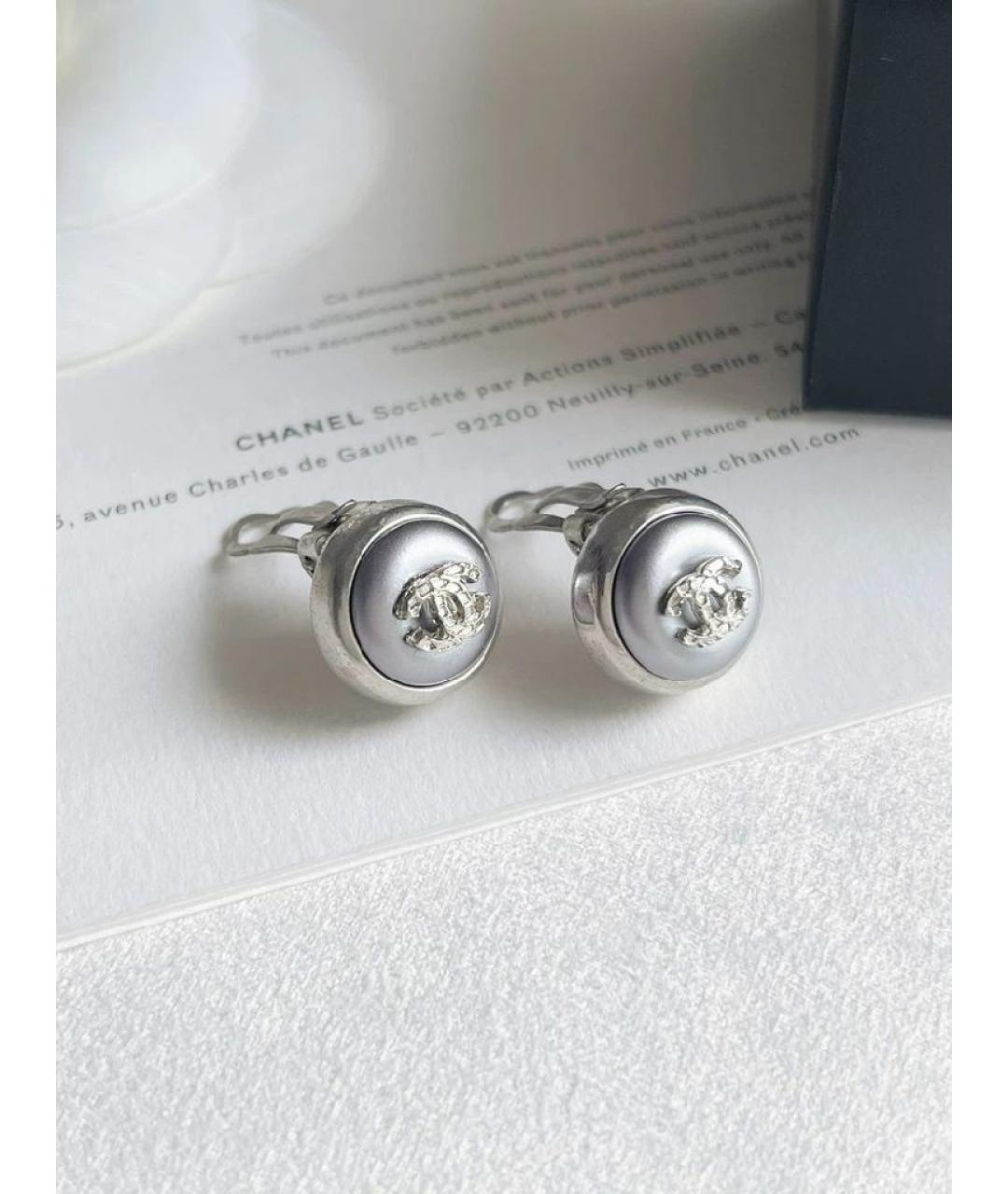 CHANEL Серебряные клипсы, фото 4