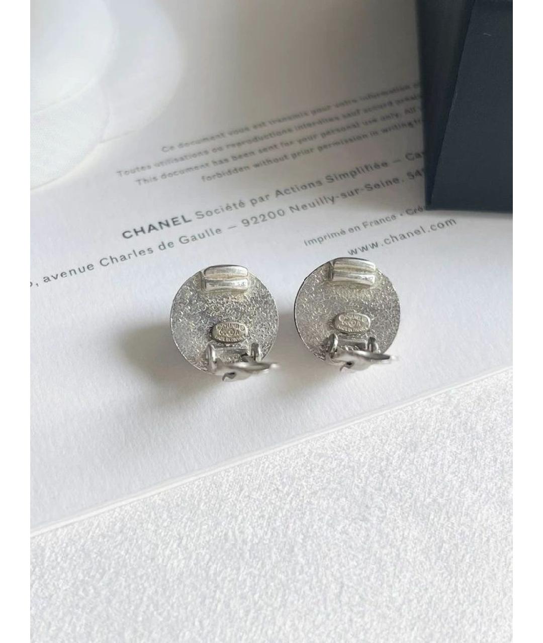 CHANEL Серебряные клипсы, фото 3