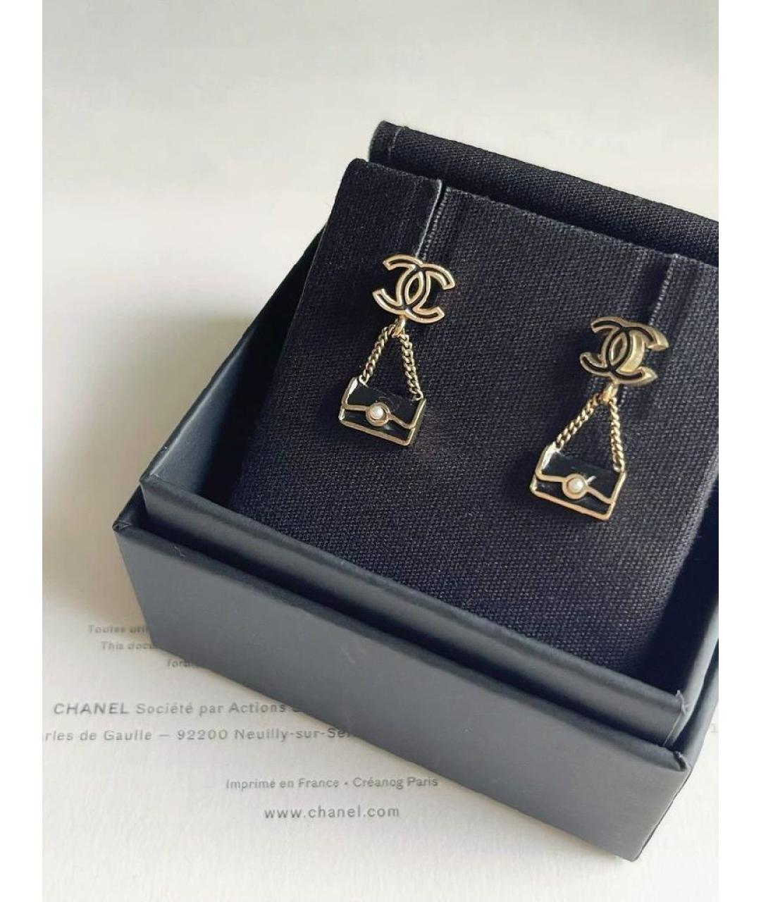 CHANEL Золотые серьги, фото 2