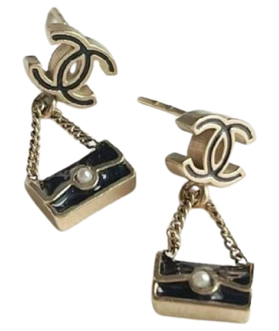 CHANEL Золотые серьги, фото 1