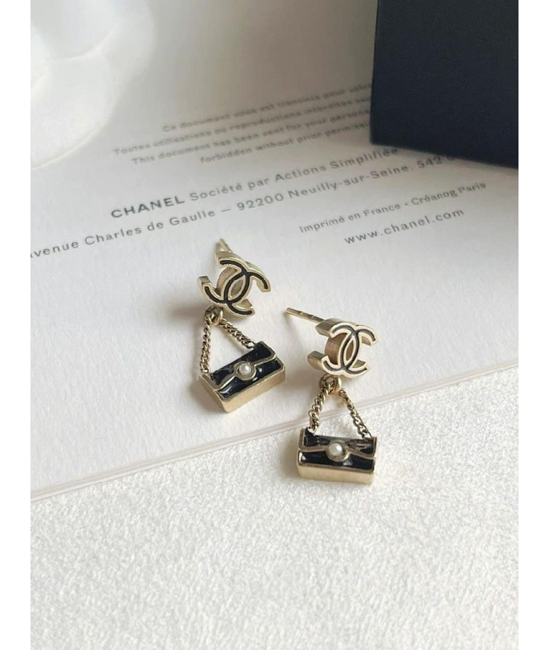 CHANEL Золотые серьги, фото 5